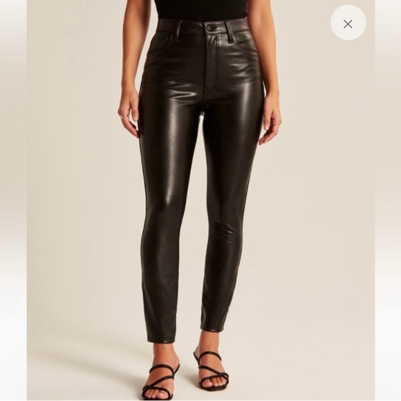 Abercrombie & Fitch Pants - Abercrombie & Fitch Curve Love Vegan Leather Skinny Pant 10 Long